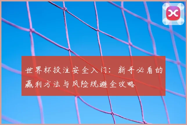 世界杯投注安全入门:新手必看的赢利方法与风险规避全攻略
